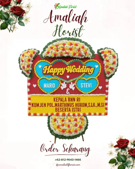 Papan Bunga Pernikahan Pancoran Mas